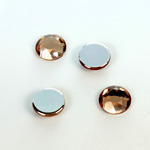 Plastic Flat Back Foiled Rose Cut Rhinestone - Round 11MM SMOKE TOPAZ
