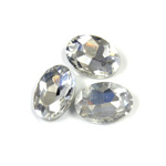 Cut Crystal Point Back Fancy Stone Foiled - Oval 14x10MM CRYSTAL