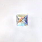 Glass Point Back Foiled Tin Table Cut (TTC) Stone - Square 06x6MM CRYSTAL AB