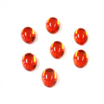 Plastic Flat Back Foiled Cabochon - Oval 08x6MM HYACINTH