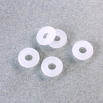 Plastic Bead - Smooth Round Disc 10MM MATTE CRYSTAL