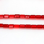 Czech Glass Fire Polished Bead - Atlas 06x4MM RUBY