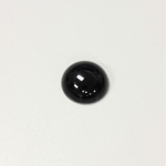 Plastic Flat Back Opaque Cabochon - Round 13MM JET