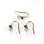 Brass Earwire - Fish Hook  with 03MM Ball