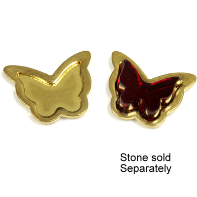 Metal Brass Setting Stamping Butterfly with 9MM Recess (fits our Art 9151 Mirror stones)