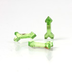 German Glass Flat Back Foiled Mirror - Arrow 10x4 PERIDOT