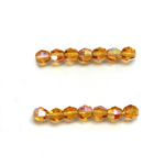 Czech Glass Fire Polished Bead - Bicone 04MM TOPAZ AB