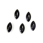 Gemstone Cabochon - Navette 10x5MM BLACK ONYX