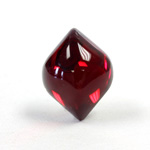 Glass Lampwork High Dome Foiled Cabochon - Fancy Navette 25x18MM RUBY