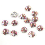 Crystal Stone in Metal Sew-On Setting - Rose Montee SS10 LT ROSE AB-SILVER