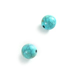 Plastic  Bead - Mixed Color Smooth Round 10MM TURQUOISE MATRIX