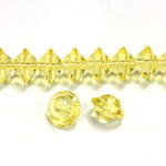 Czech Pressed Glass Bead - Saturn 08x10MM JONQUIL