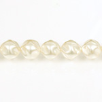 Czech Glass Pearl Bead - Baroque Round 10MM WHITE 70401