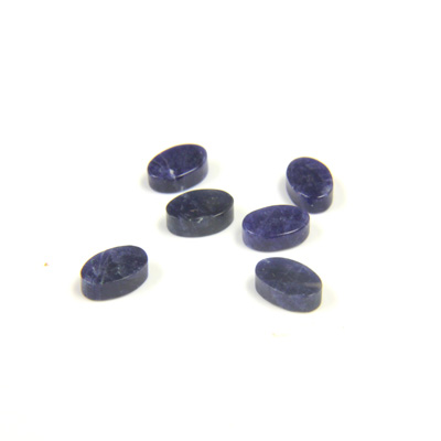 Gemstone Flat Back Flat Top Straight Side Stone - Oval 06x4MM SODALITE