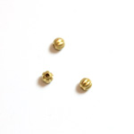 Brass Corrugated Bead - Lead Safe Round 02.5MM RAW