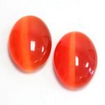 Fiber-Optic Cabochon - Oval 25x18MM CAT'S EYE ORANGE