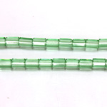 Czech Glass Fire Polished Bead - Atlas 06x4MM PERIDOT