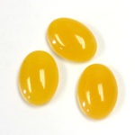 Gemstone Flat Back Cabochon - Oval 18x13MM QUARTZ DYED #38 AMBER