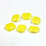 Glass Point Back Buff Top Stone Opaque Doublet - Cushion Octagon 08x7MM YELLOW MOONSTONE