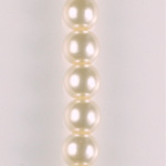 Czech Glass Pearl Large Hole Bead - Round 08MM WHITE 70401