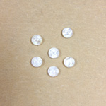 Glass Medium Dome Lampwork Cabochon - Round 05MM OPAL WHITE (05015)
