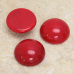 Glass Medium Dome Cabochon - Round 18MM CHERRY RED