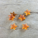 Glass Cabochon - Star 08MM MATTE TOPAZ Foiled