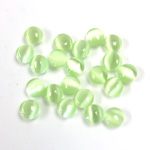 Fiber-Optic Cabochon - Round 05MM CAT'S EYE LT GREEN