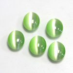 Fiber-Optic Cabochon - Oval 12x10MM CAT'S EYE LT GREEN