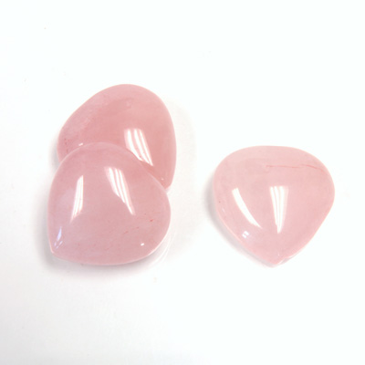 Gemstone Cabochon - Heart 18MM ROSE QUARTZ