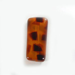 Plastic  Bead - Mixed Color Smooth Fancy Twist 38x13MM TOKYO TORTOISE