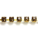 Preciosa Crystal Rhinestone Cup Chain - PP24 (SS12) SMOKE TOPAZ-RAW