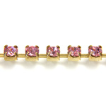 Preciosa Crystal Rhinestone Cup Chain - PP24 (SS12) LT ROSE-RAW