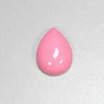 Plastic Flat Back Opaque Cabochon - Pear 25x18MM BRIGHT PINK