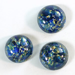 Glass Medium Dome Lampwork Cabochon - Round 18MM SEA BLUE OPAL (02208)