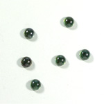 Glass Medium Dome Coated Cabochon - Round 05MM LUSTER GREEN