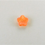 German Glass Flower with Center Hole - Round 07MM ORANGE