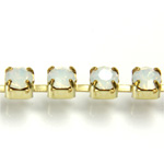 Preciosa Crystal Rhinestone Cup Chain - SS18 WHITE OPAL-RAW