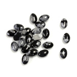 Gemstone Cabochon - Oval 06x4MM SNOWFLAKE OBSIDIAN