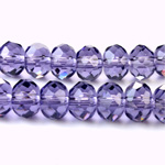 Chinese Cut Crystal Bead - Rondelle 06x8MM DARK AMETHYST