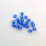 Czech Pressed Glass Large Hole Bead - Round 04MM SAPPHIRE