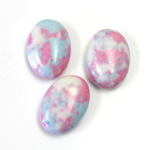 Synthetic Cabochon - Oval 18x13MM Matrix SX06 PINK-BLUE-WHITE