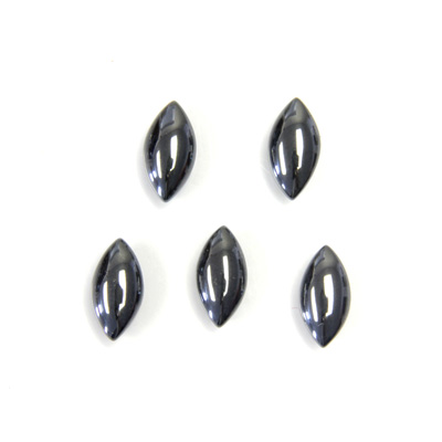 Gemstone Cabochon - Navette 10x5MM HEMATITE