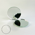 Glass Flat Back Foiled Mirror - Round 25MM CRYSTAL