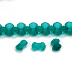 Czech Pressed Glass Bead - Smooth Bow 09x5MM MATTE ZIRCON