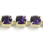 Preciosa MAXIMA Crystal Rhinestone Cup Chain - SS29 PURPLE VELVET-RAW