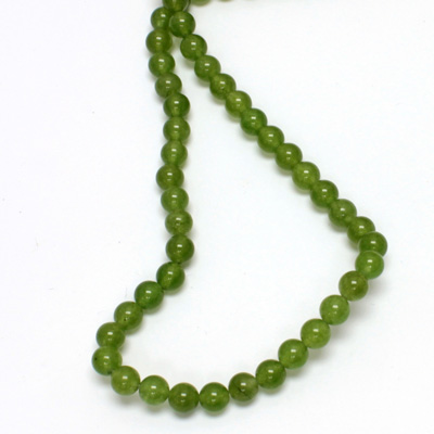 Gemstone Bead - Smooth Round 05MM Dyed QUARTZ Col. 23 TAIWAN JADE