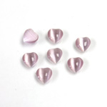 Fiber-Optic Cabochon - Heart 06MM CAT'S EYE LT PURPLE