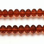 Czech Glass Fire Polish Bead - Rondelle Donut 09x6MM MADEIRA TOPAZ