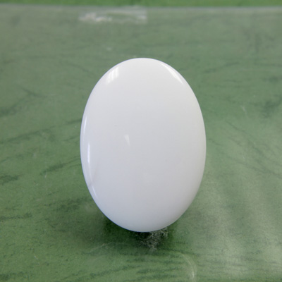 Glass Low Dome Buff Top Cabochon - Oval 30x22MM CHALKWHITE